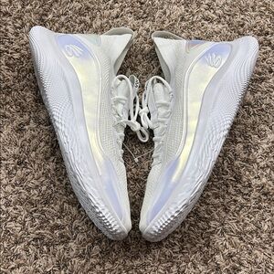 Under Armour White Iridescent Sneakers
